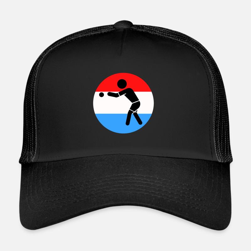 Pétanque - Casquette trucker  - noir/noir