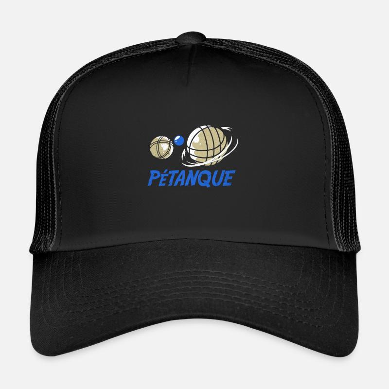 Pétanque - Casquette trucker - noir/noir