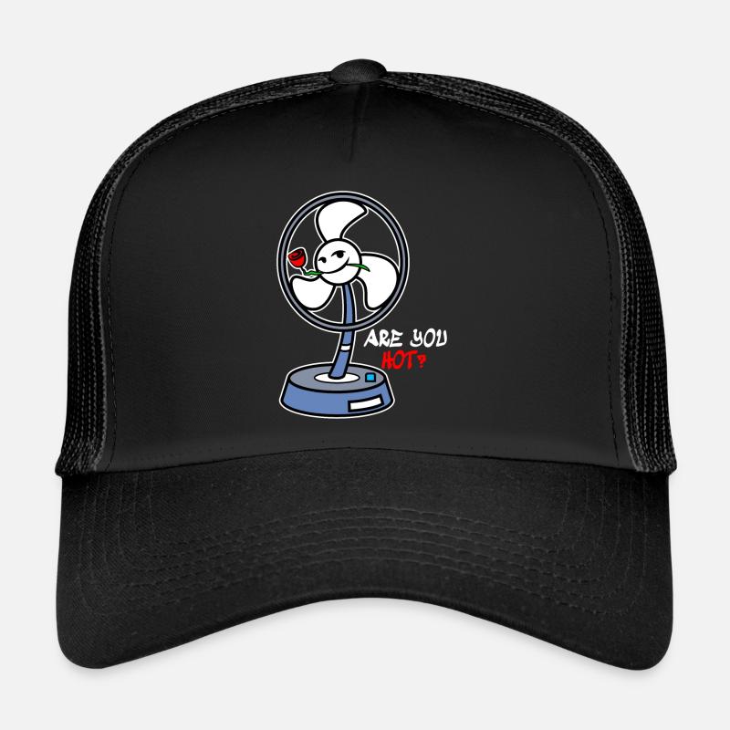 Ventilator Hitze - Trucker Cap - Schwarz/Schwarz