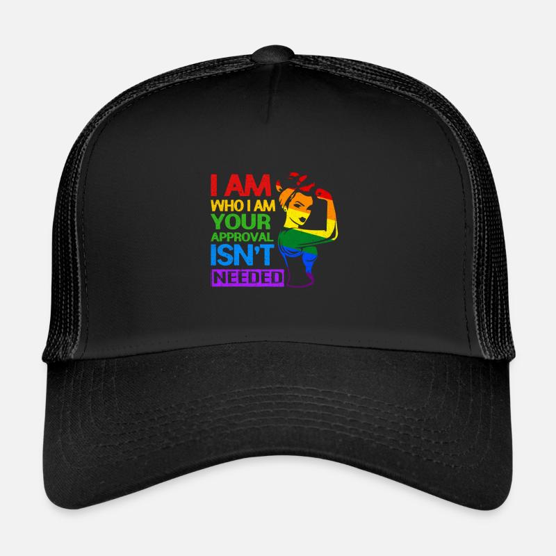 LGBT - Casquette trucker  - noir/noir