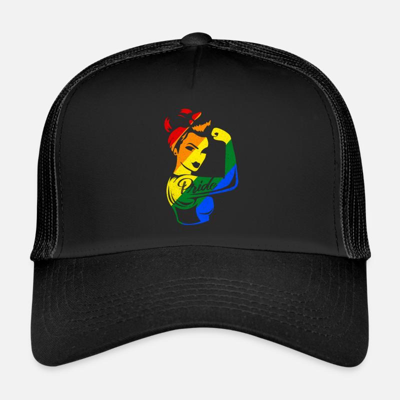 LGBT - Casquette trucker  - noir/noir