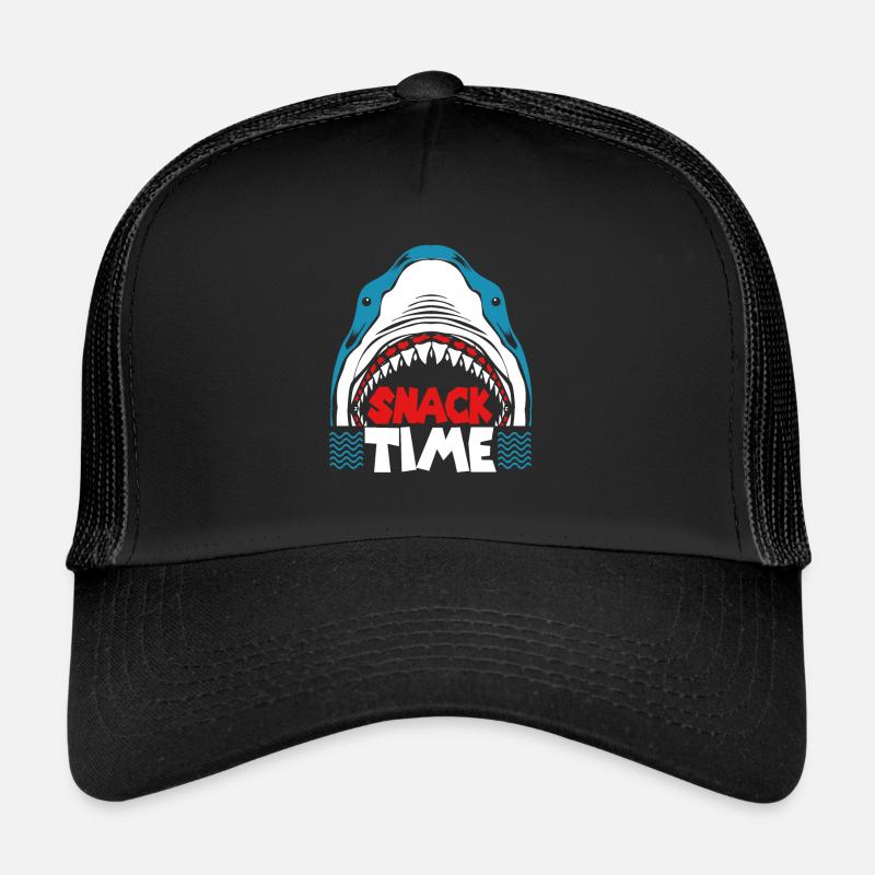 Requin Requin Requin nageoires de requin Océan - Casquette trucker  - noir/noir