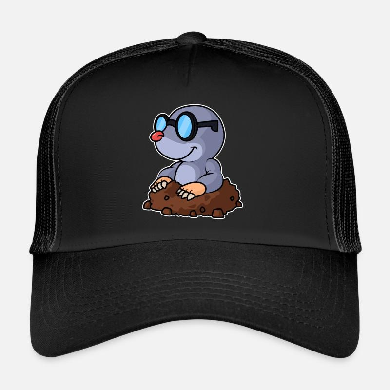 Taupe - Casquette trucker - noir/noir