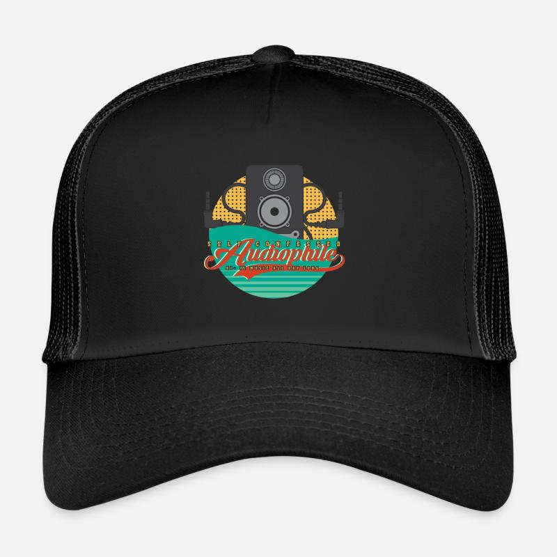 Vintage haut de gamme audiophile référence Hifi Freak - Casquette trucker  - noir/noir