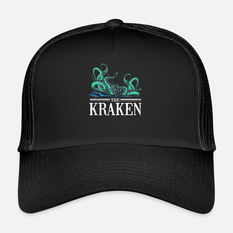 Kraken - Casquette trucker  - noir/noir