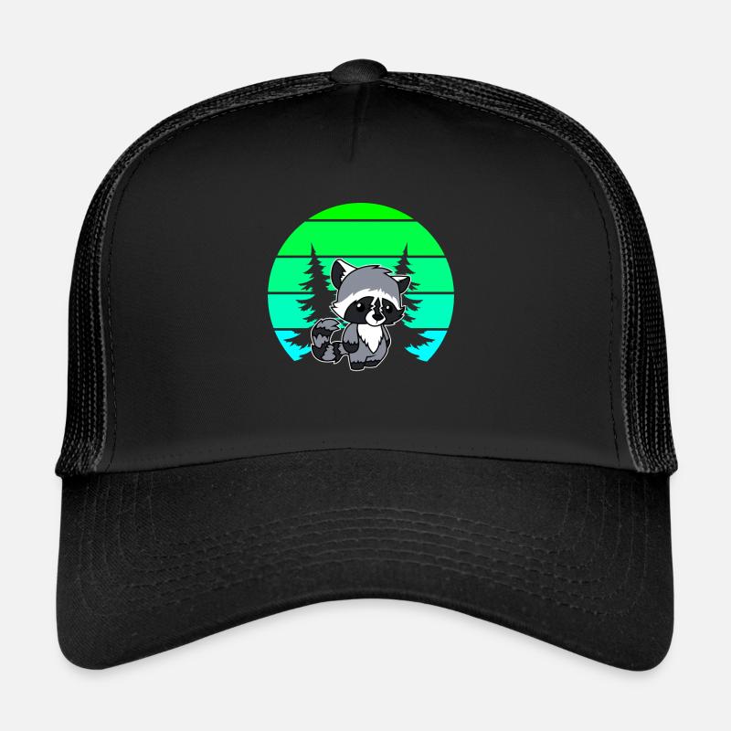 Waschbären - Trucker Cap - Schwarz/Schwarz