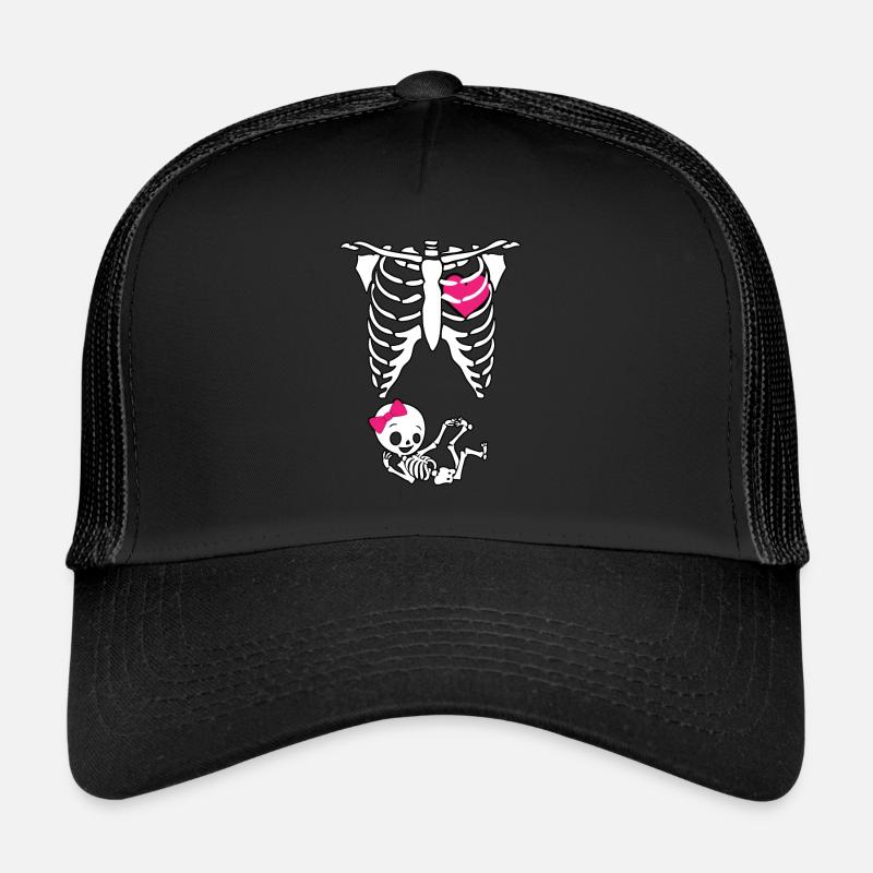 Skelett Brustkorb Schwanger Baby werdende Mutter Trucker Cap