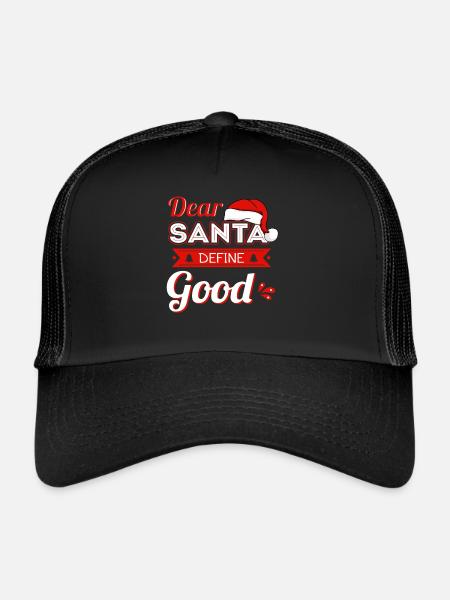 Dear Santa Define Good - Trucker Cap - black/black - Front