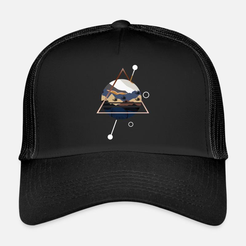 Abstract nature - Trucker Cap - black/black