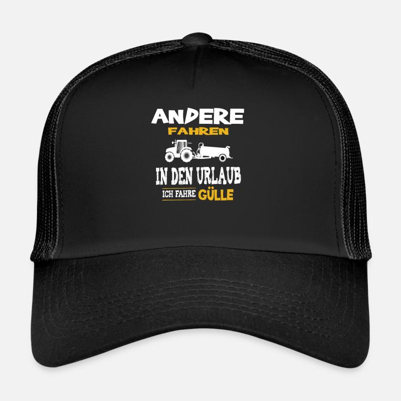 Bauer Traktor Gülle fahren Urlaub Trucker Cap
