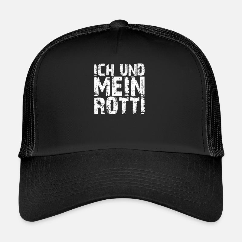 Ich Und Mein Rotti - Rottweiler - Trucker Cap - Schwarz/Schwarz