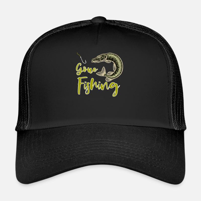 La pêche est partie - hameçon, brochet Casquette trucker 