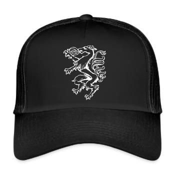 Steirischer Panther Wappen Steiermark Geschenk - Trucker Cap - Schwarz/Schwarz - Vorne