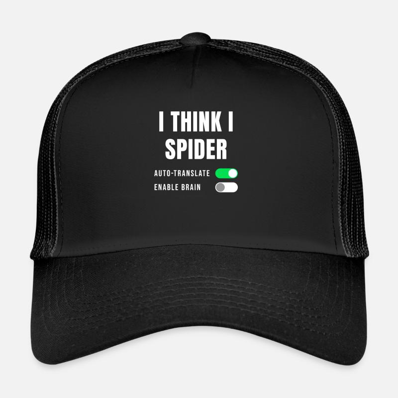 Idée cadeau Proverbe Denglisch I think I Spider Casquette trucker 