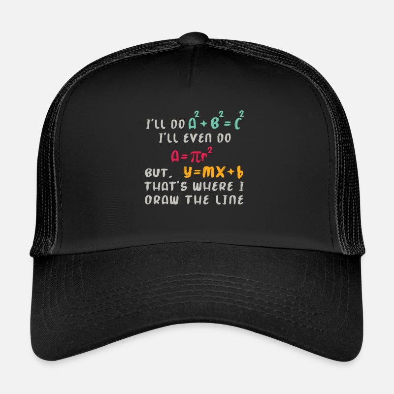 Mathe Lustig Nerd - Trucker Cap - Schwarz/Schwarz