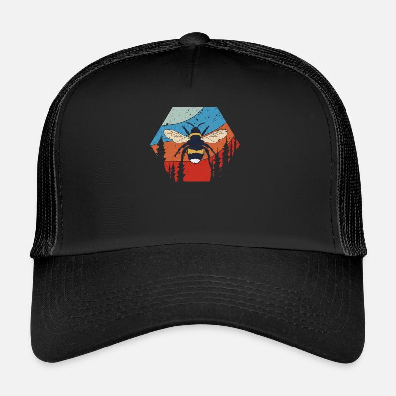 Imker Biene - Trucker Cap - Schwarz/Schwarz