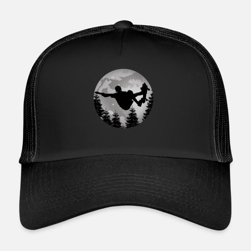 Skateboard - Trucker Cap - Schwarz/Schwarz