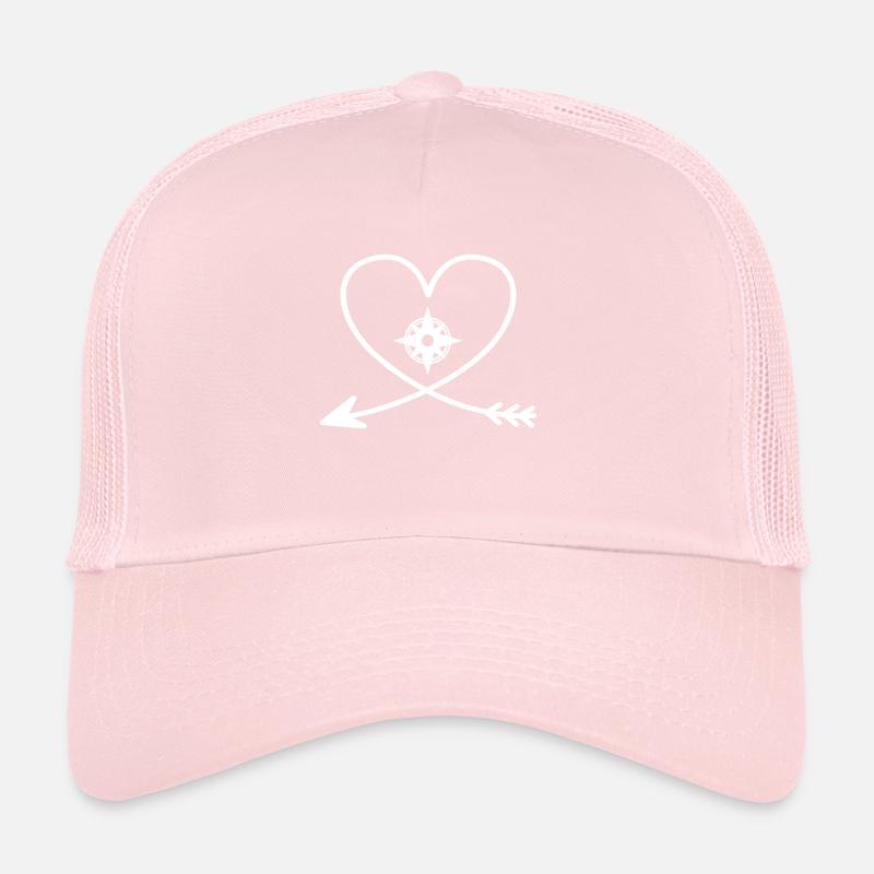 Flèche coeur de boussole Casquette trucker 