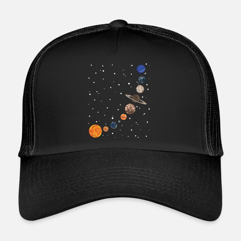 Planète Voie lactée - Casquette trucker  - noir/noir
