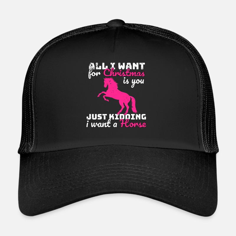 Weihnachten Pferde Reiten Spruch Trucker Cap