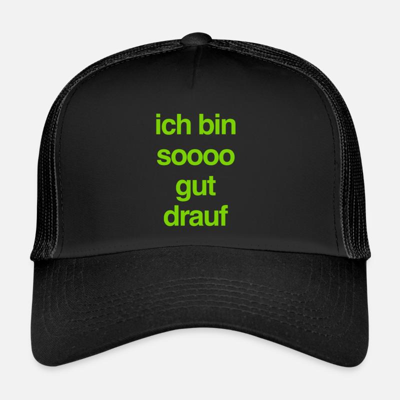 gute Laune - Trucker Cap - Schwarz/Schwarz