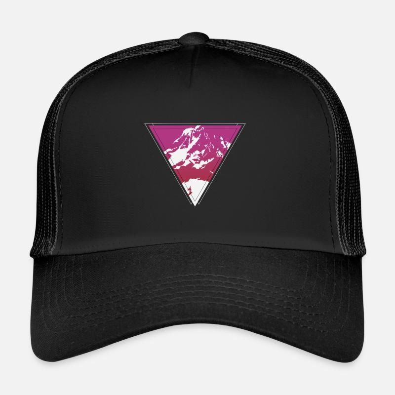 Art abstrait de montagne Casquette trucker 