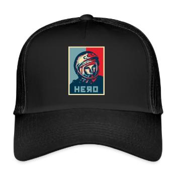 Gagarin cosmonaut astronaut hero first in space - Trucker Cap - black/black - Front