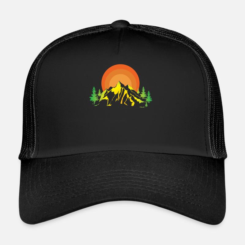 Mountains - Trucker Cap - black/black