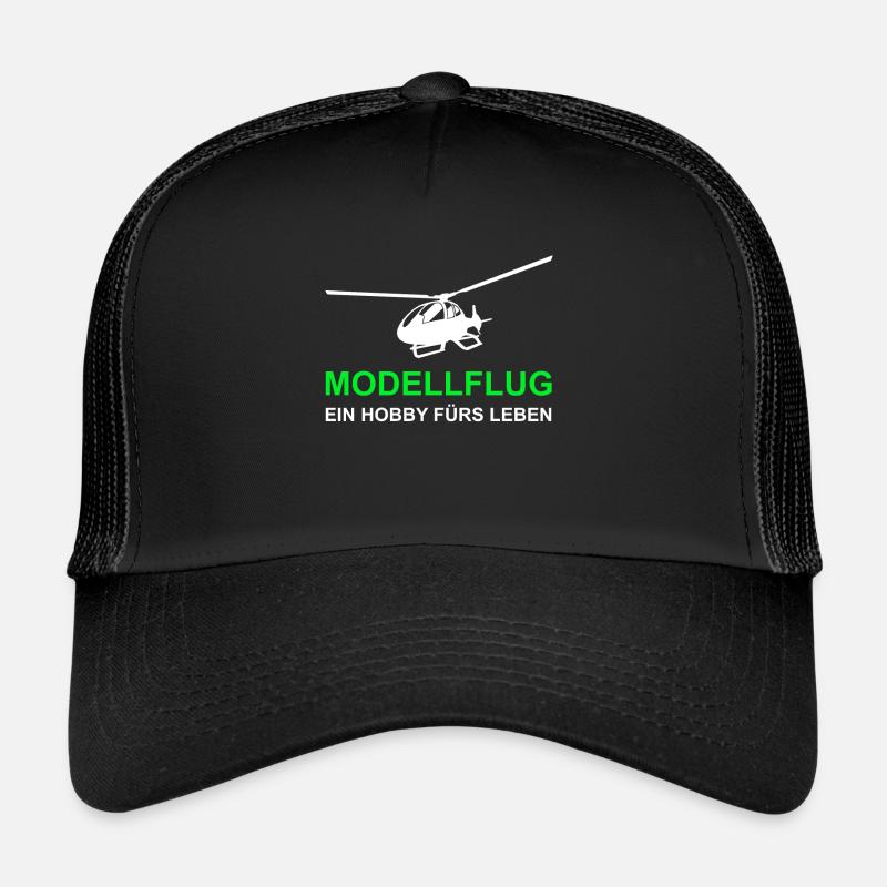 Modellbau Modellflug Hubschrauber - Trucker Cap - Schwarz/Schwarz