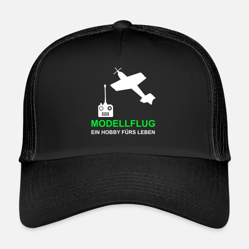 Modellflug Hobby Modellflieger Flieger - Trucker Cap - Schwarz/Schwarz