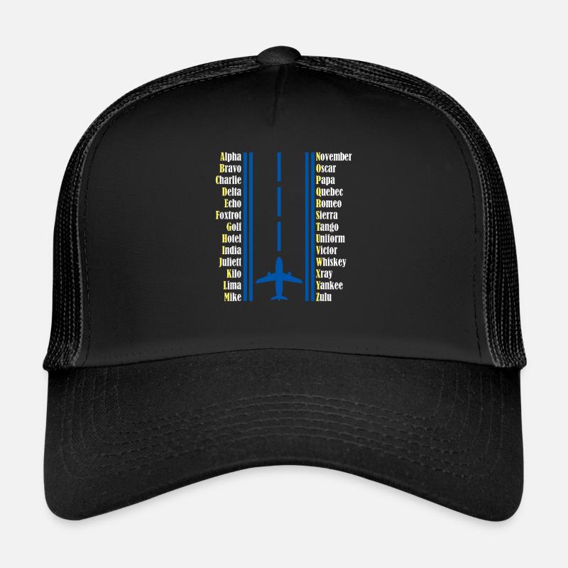 Pilot pilot alphabet Trucker Cap