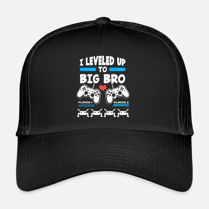 I Leveled Up To Big Bro - Trucker Cap - black/black