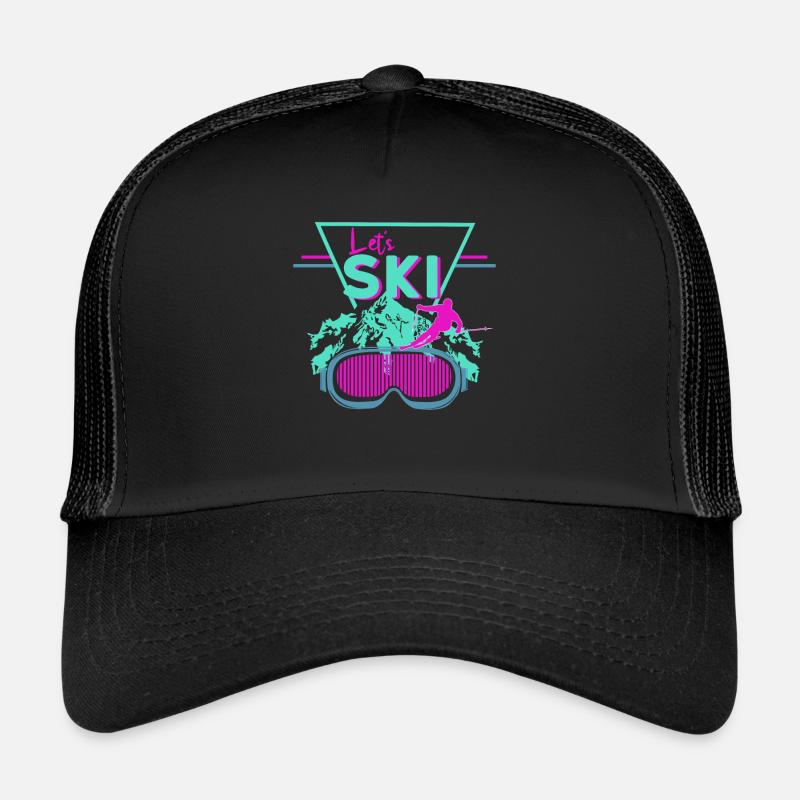 Retro ski - Trucker Cap - black/black