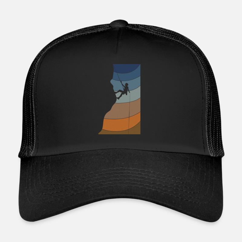 Felsklettern Kletterer - Trucker Cap - Schwarz/Schwarz