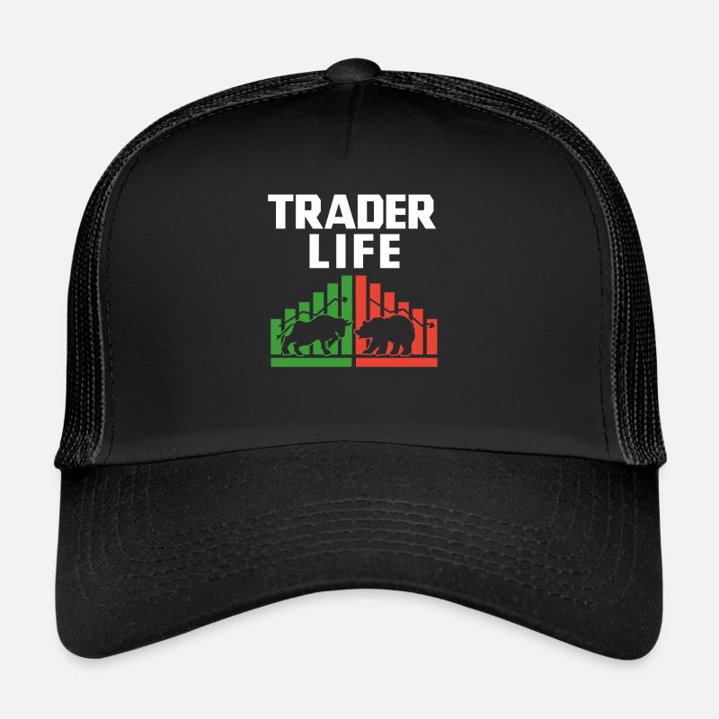 Trader Life - Trucker Cap - Schwarz/Schwarz