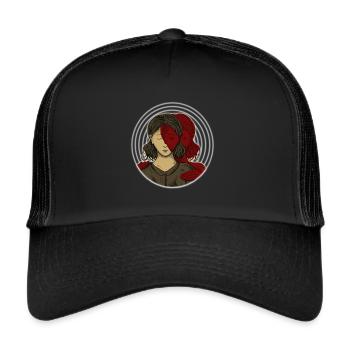 Psychology art horror twins Halloween - Trucker Cap - black/black - Front