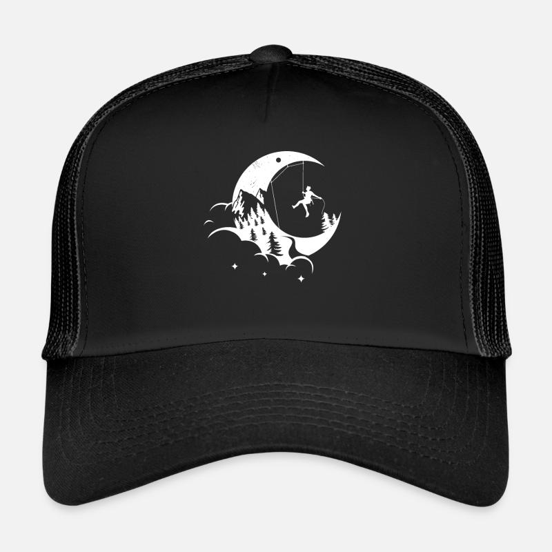 Climbing climber moon - Trucker Cap - black/black