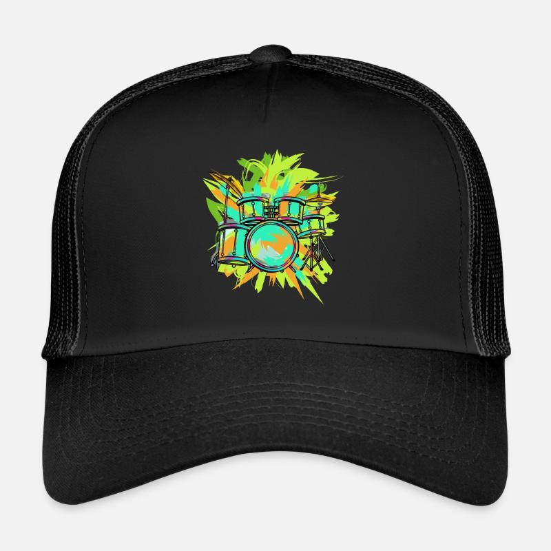 Drums drummer - Trucker Cap - black/black