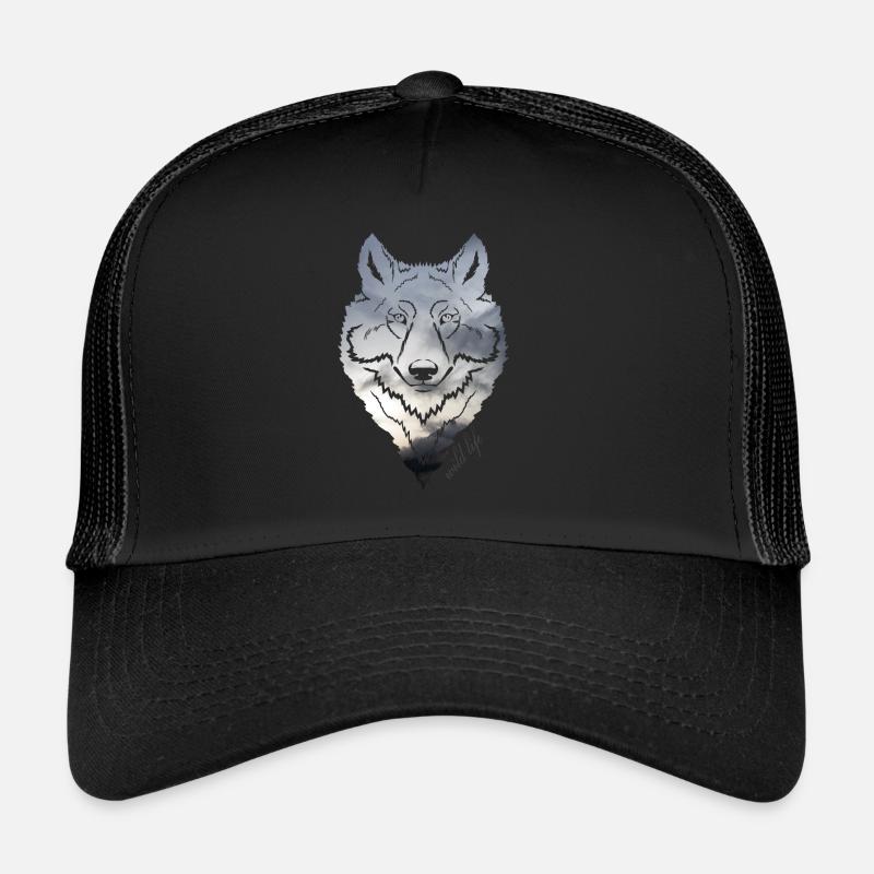 Loup face à la faune Casquette trucker 