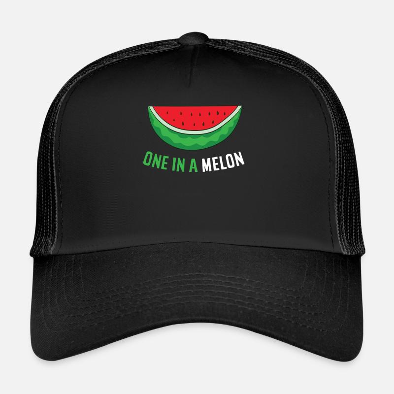 Wassermelone Sommer Eine Aus einer Melone - Trucker Cap - Schwarz/Schwarz