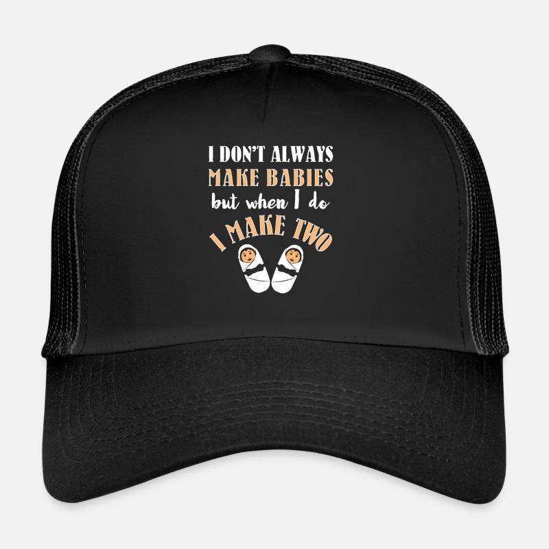 Ich mache Babys nicht immer urkomisch Schwangerschaft Ann - Trucker Cap - Schwarz/Schwarz