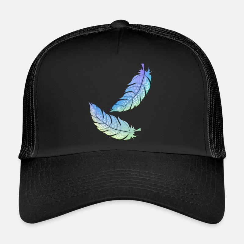 plume indienne colorée Casquette trucker 