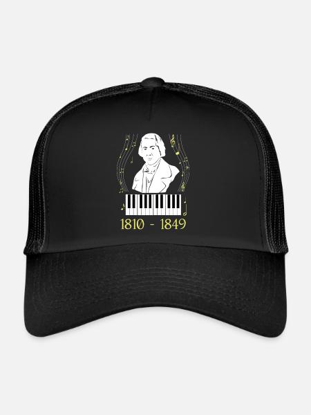 Frederic Chopin - Trucker Cap - black/black - Front