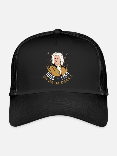 Johann Sebastian Bach - Trucker Cap - black/black - Front