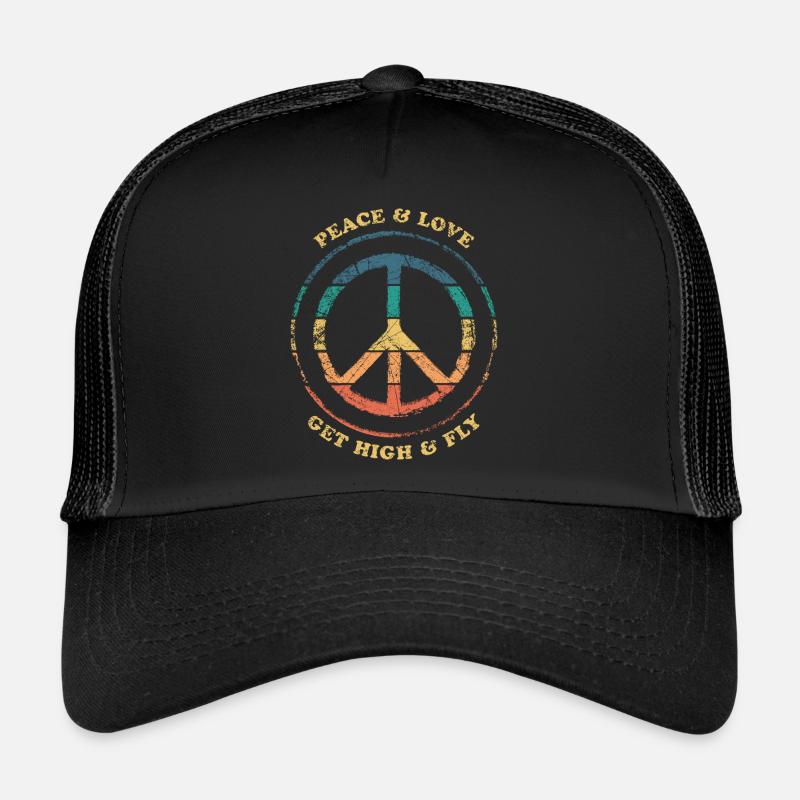 Signe de paix Peace & Love Casquette trucker 