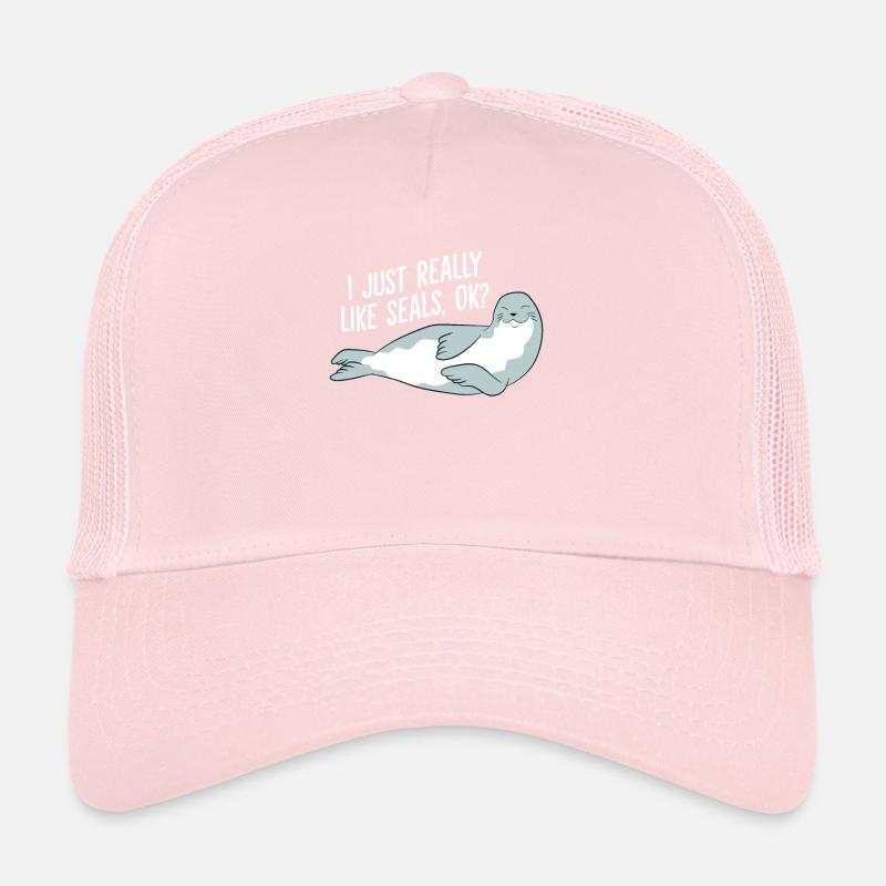 J’aime vraiment les phoques Ok Casquette trucker 