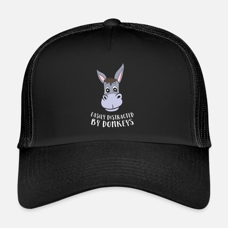 Leicht ablenkbar durch Esel Lustiger Süßer Esel Trucker Cap