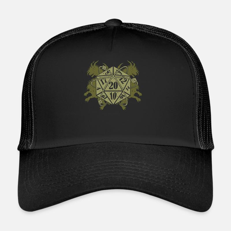 Dessus de table rétro vintage D20 RPG RPG Casquette trucker 