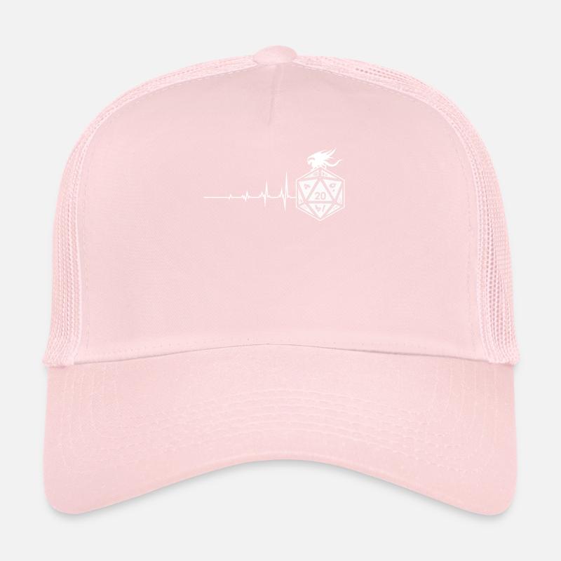 Cooles Fantasy D20 Dice Heartbeat Dragon D20 Table Trucker Cap