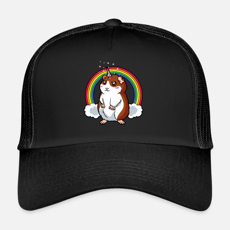 Licorne Cochon d'Inde Arc-en-ciel Casquette trucker 